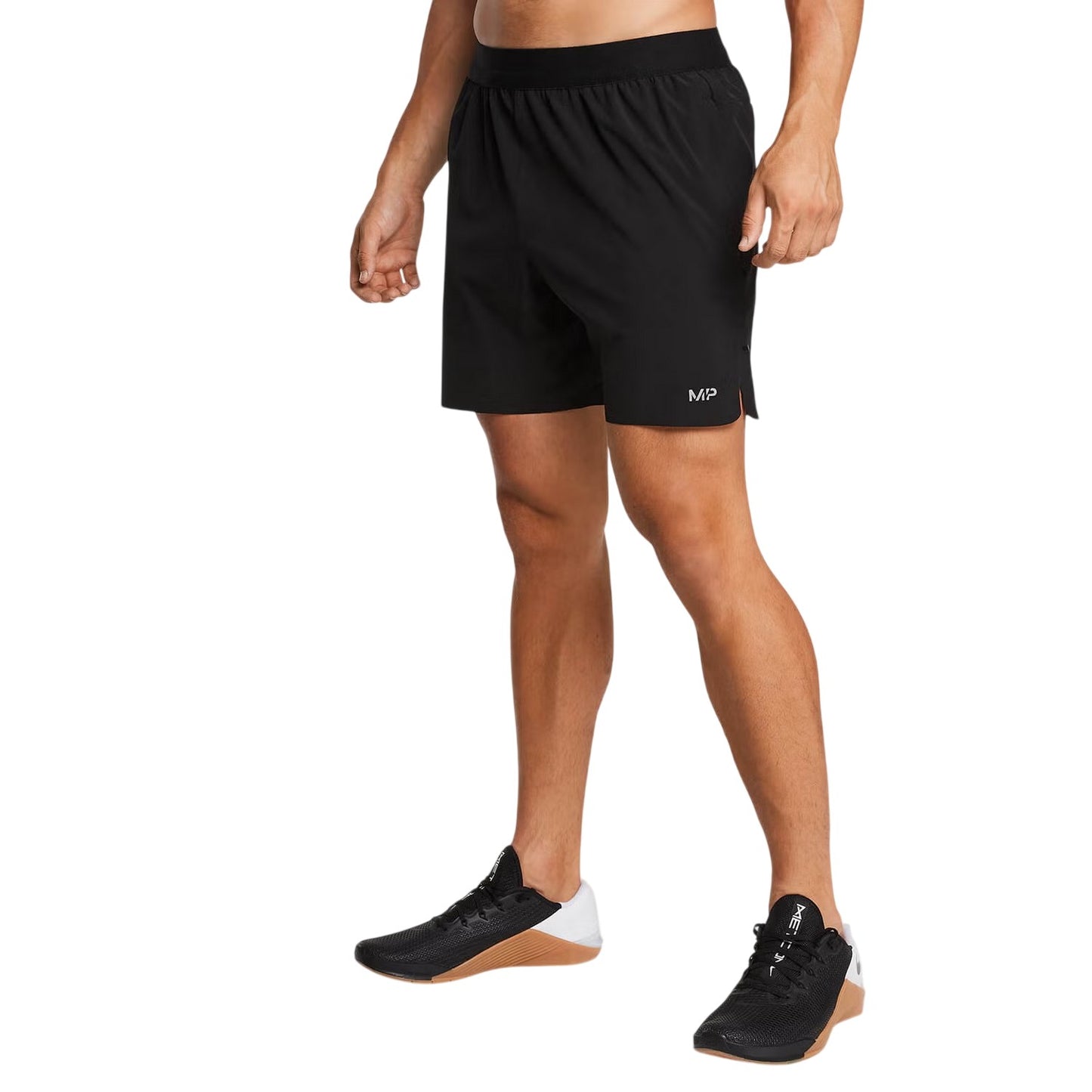 Black - Side - MyProtien Mens Logo Running Shorts