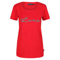 Red - Front - Regatta Womens-Ladies Filandra VI Text Coolweave T-Shirt