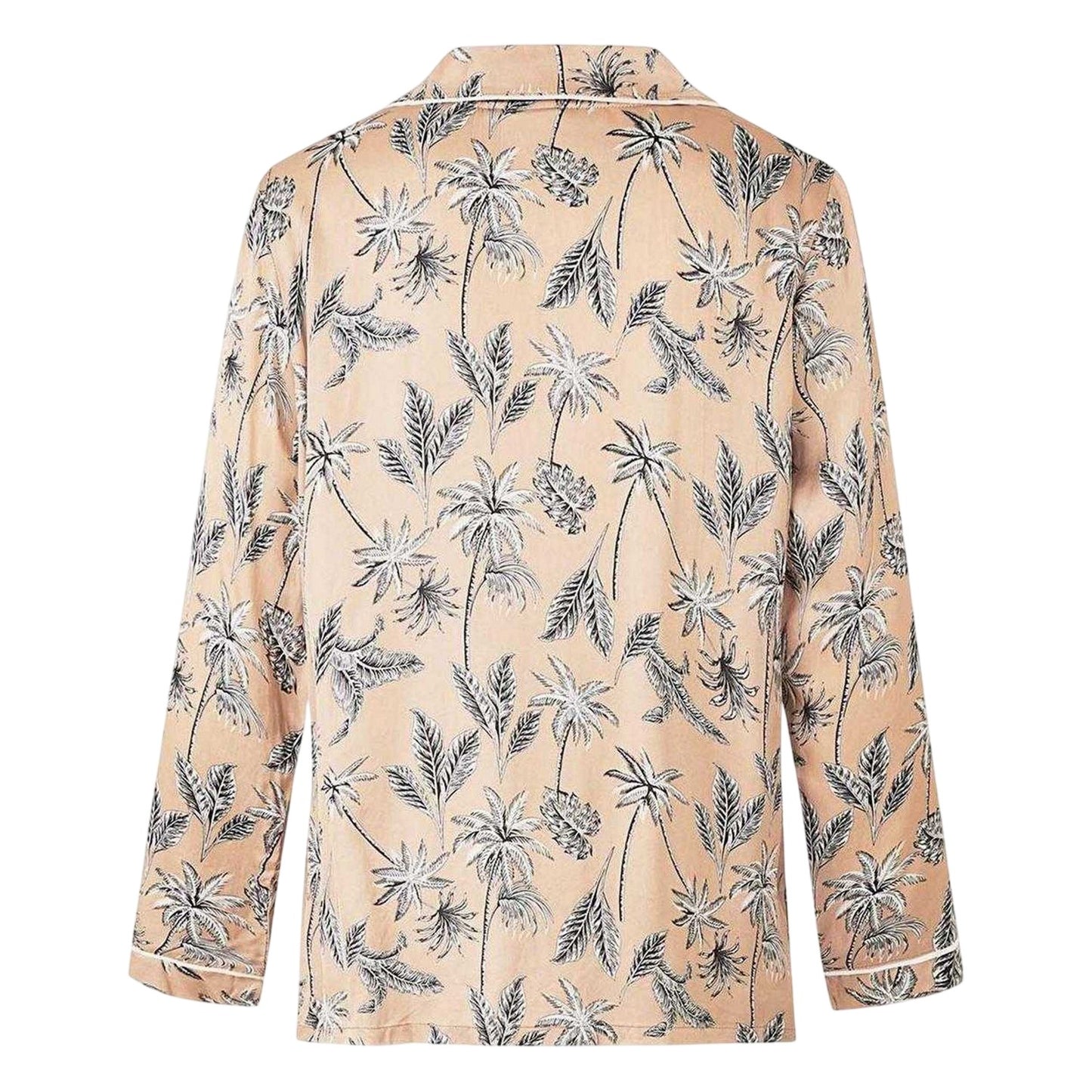 Moonlight - Back - CCDK Copenhagen Womens-Ladies Josephine Palm Tree Pyjama Top