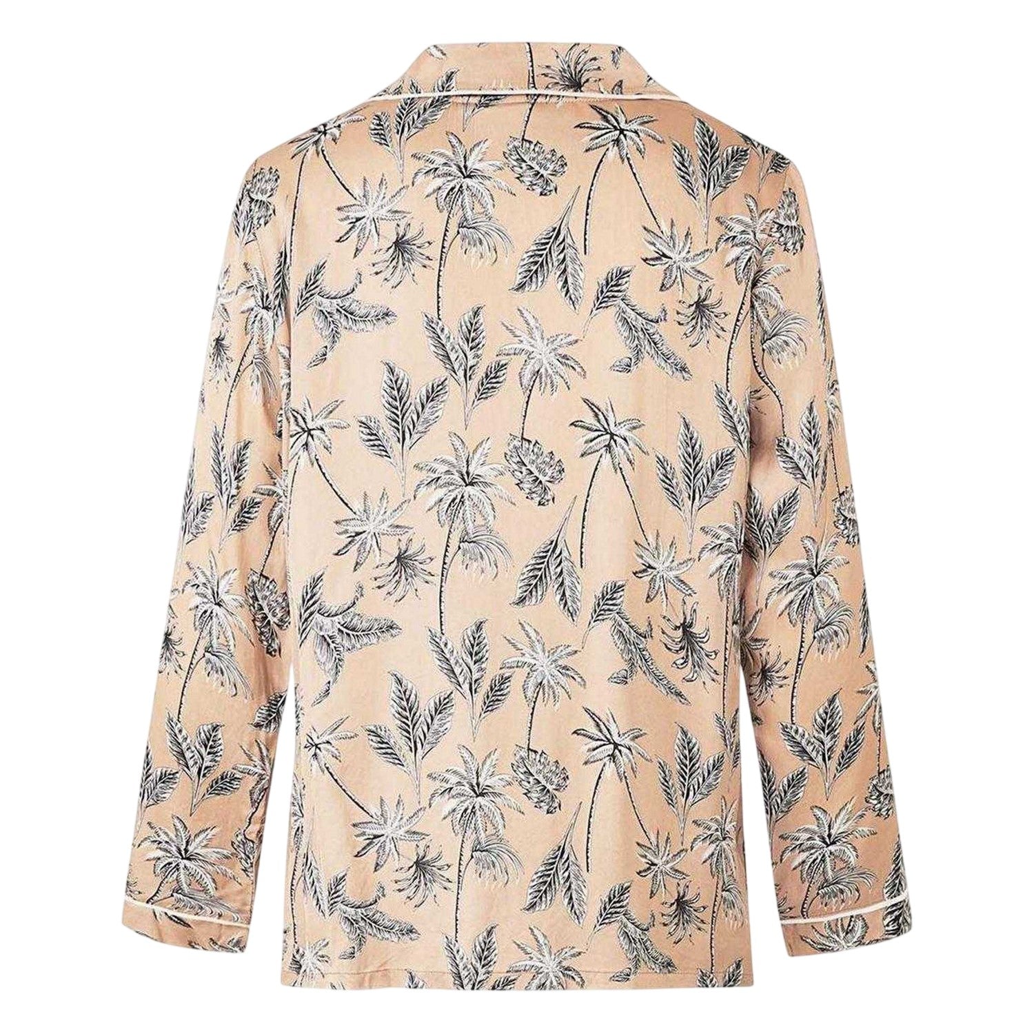 Moonlight - Back - CCDK Copenhagen Womens-Ladies Josephine Palm Tree Pyjama Top
