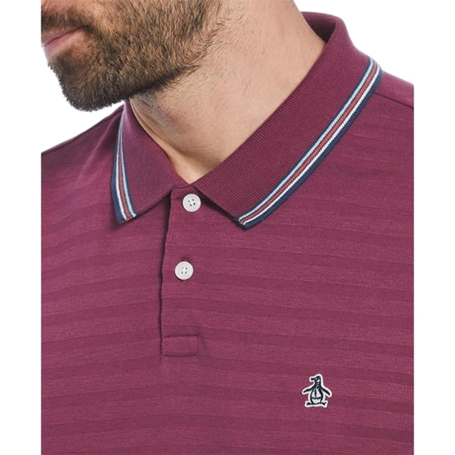 Amaranth - Side - Original Penguin Mens Tipped Regular Polo Shirt
