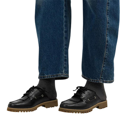 Black - Lifestyle - Timberland Womens-Ladies Full Grain Leather Moc Toe Mules