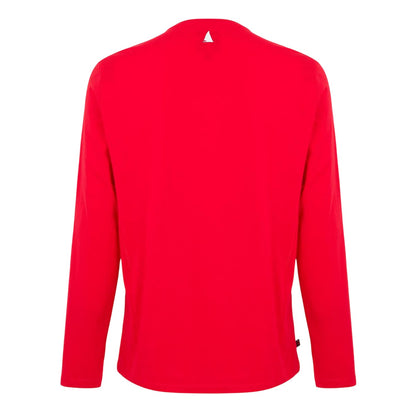 Red - Back - Musto Mens Sunblock Plain Long-Sleeved T-Shirt