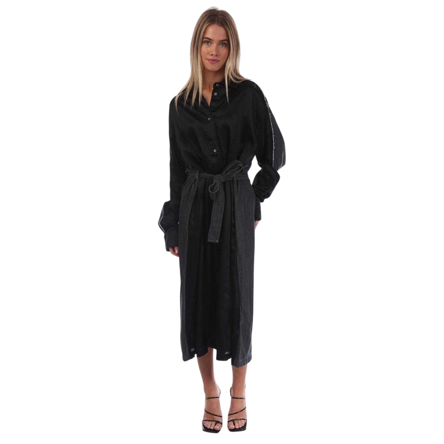 Black Print - Front - Diesel Womens-Ladies D-Paige-Stram Rayon Shirt Dress