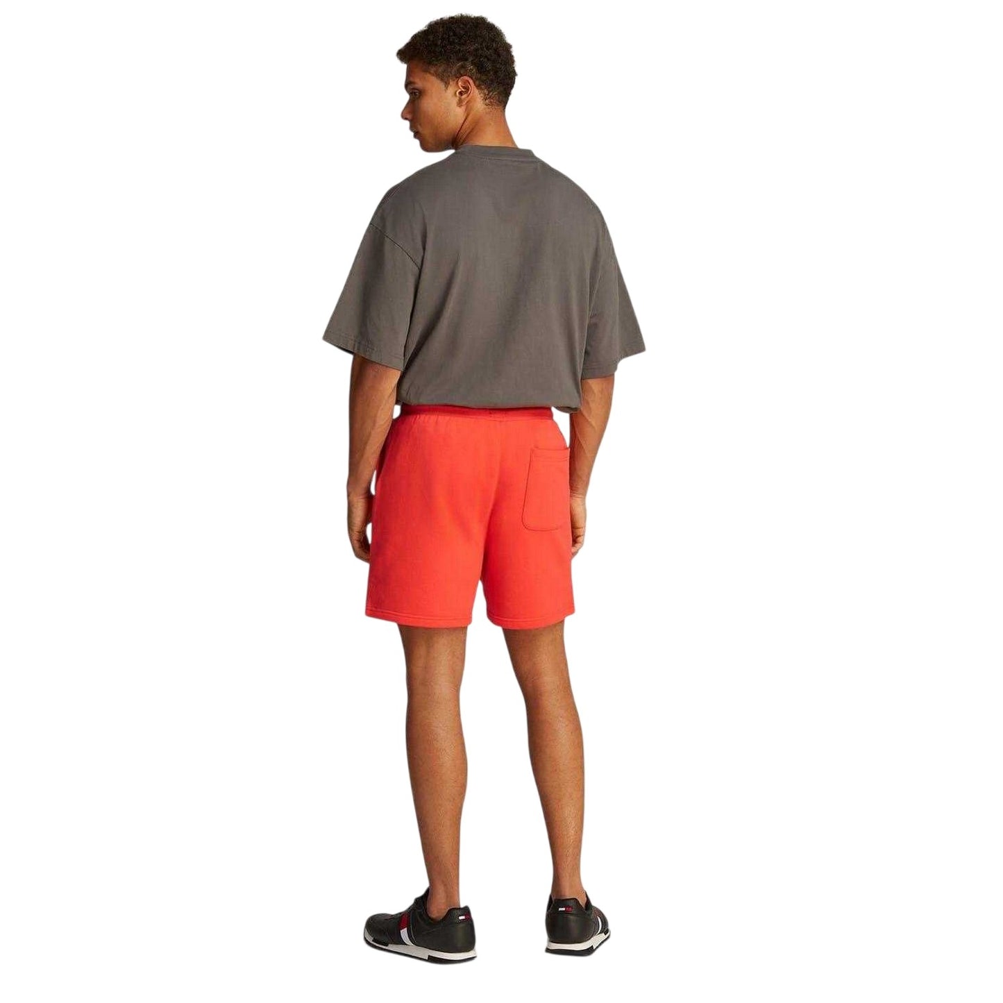 Orange - Back - Tommy Jeans Mens Flagbeach Polycotton Logo Shorts