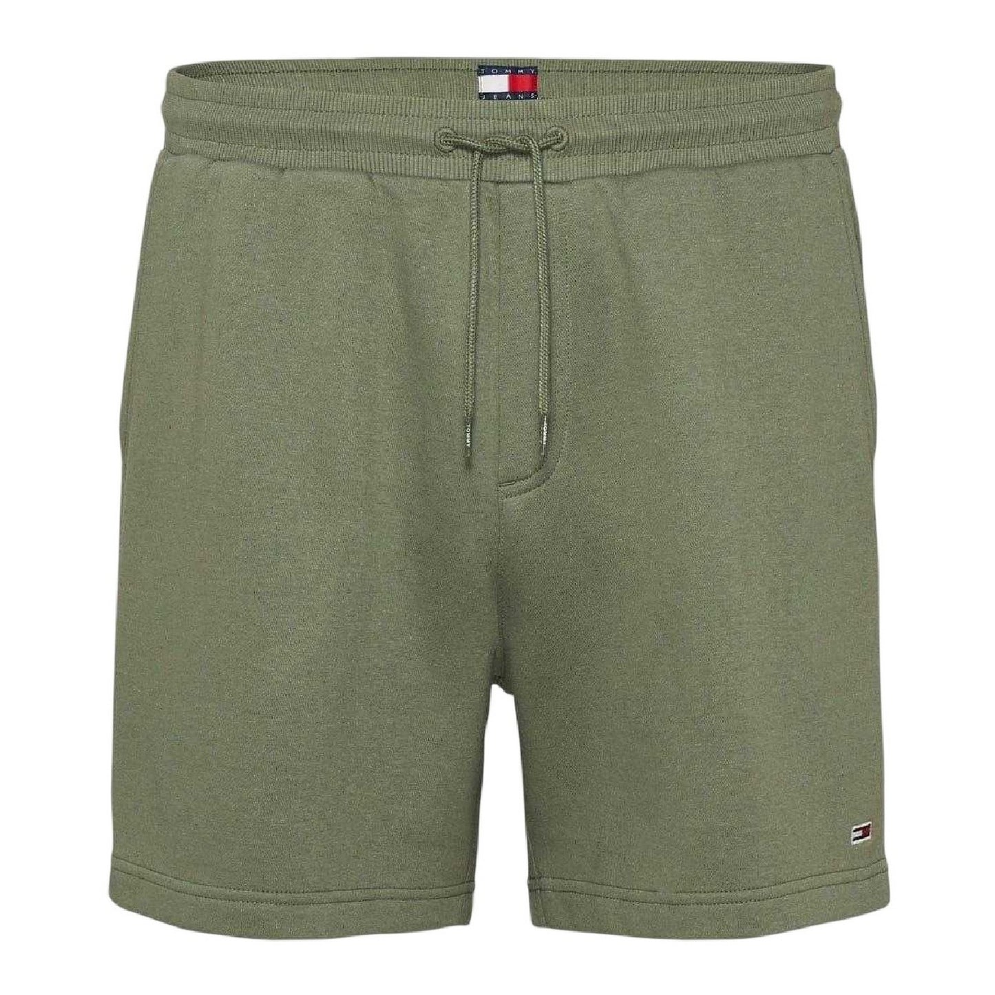 Green - Front - Tommy Jeans Mens Flagbeach Polycotton Logo Shorts