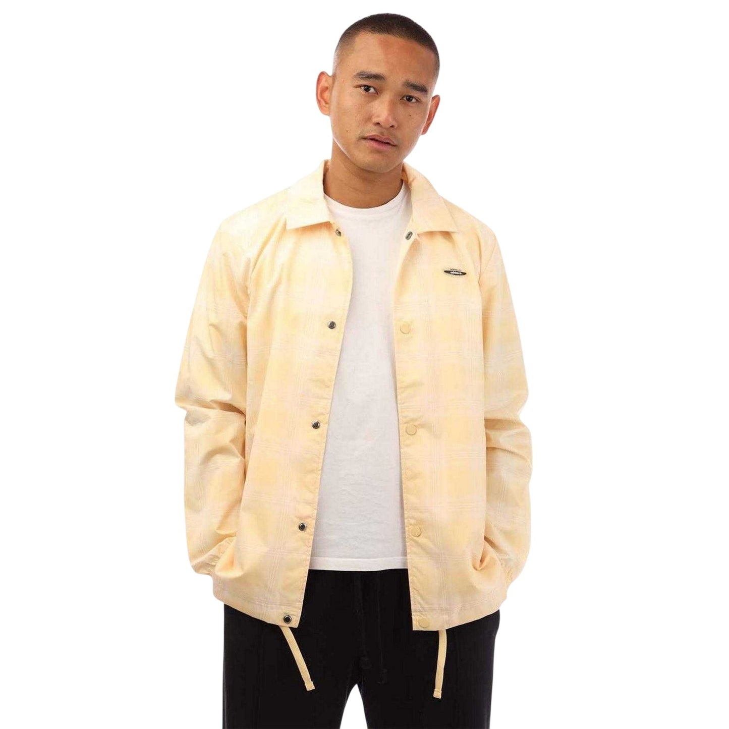 Yellow - Side - Adidas Mens Logo Coach Jacket