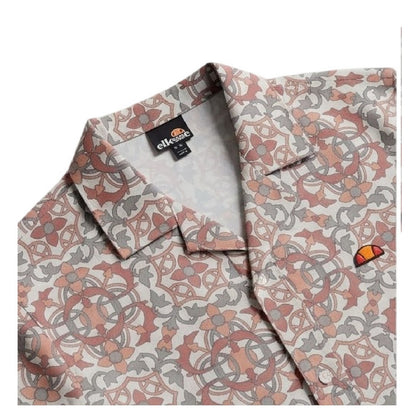 Brown-Beige - Lifestyle - Ellesse Mens Melos Geometric Short-Sleeved Shirt