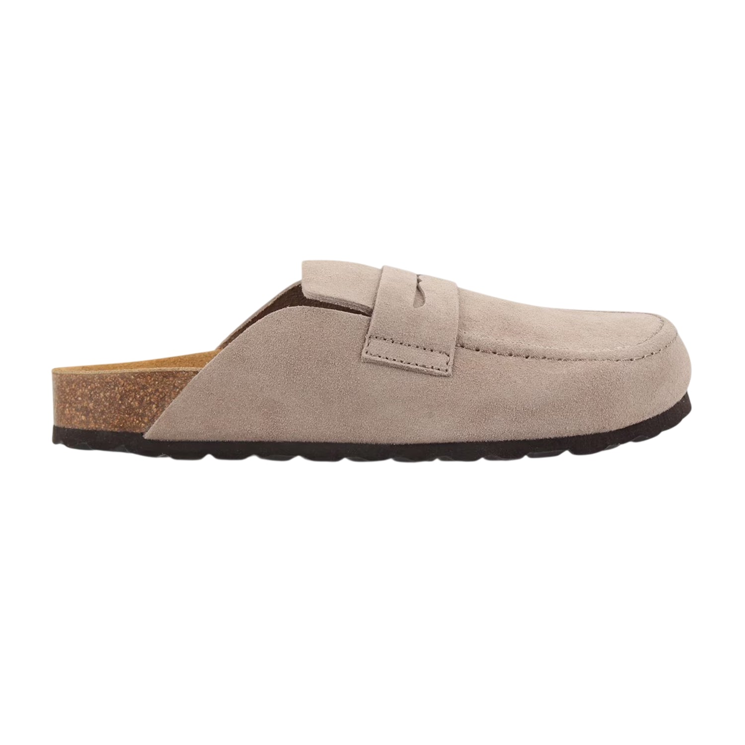 Taupe - Front - Jack Wills Womens-Ladies Shuv Moc Leather Open Back Loafers