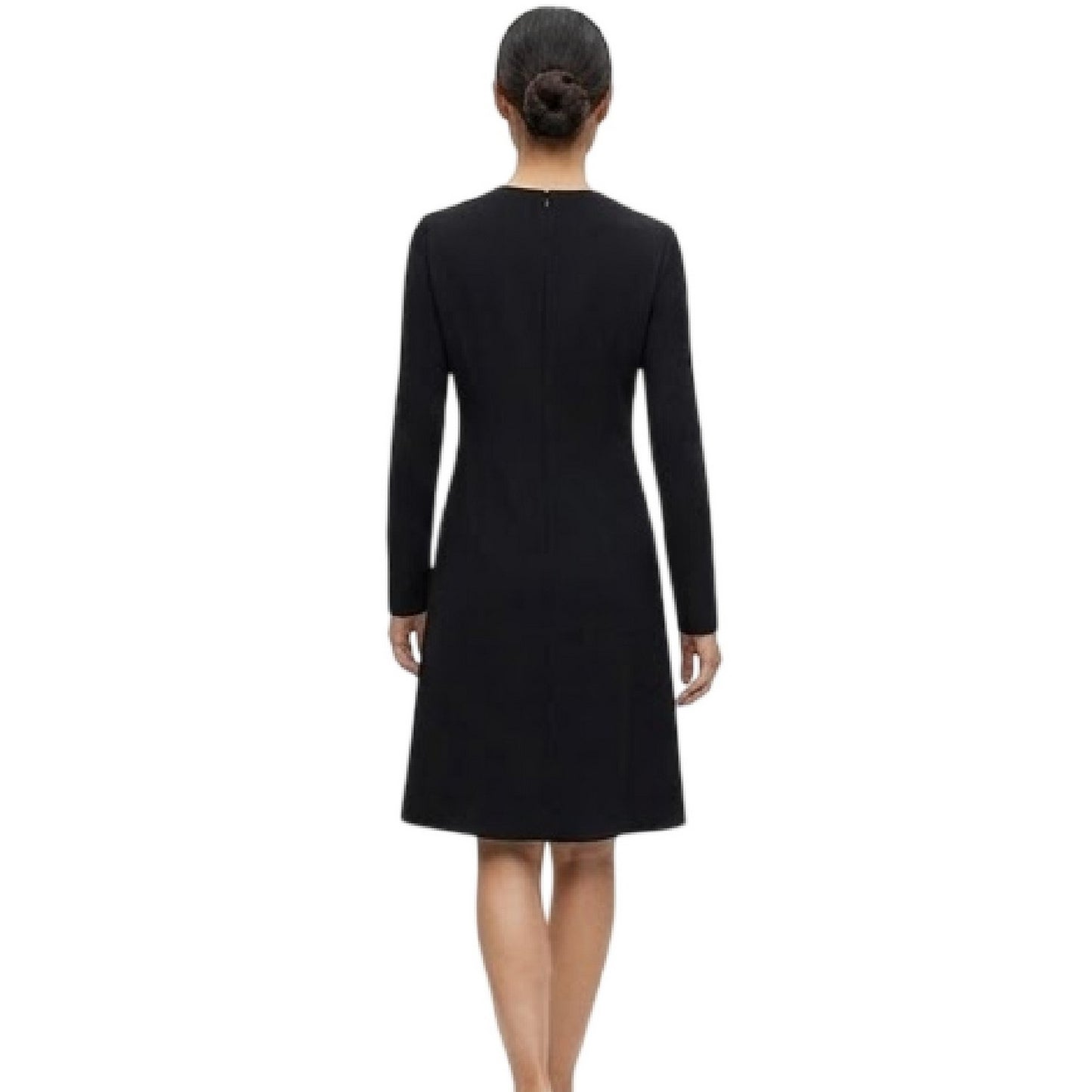 Black - Back - Boss Womens-Ladies Dariva Midi Dress