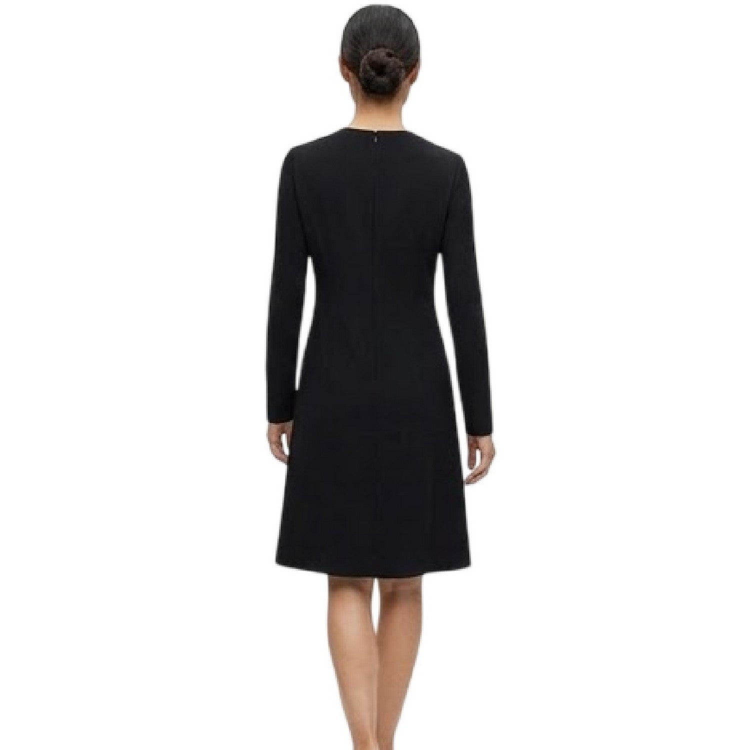 Black - Back - Boss Womens-Ladies Dariva Midi Dress