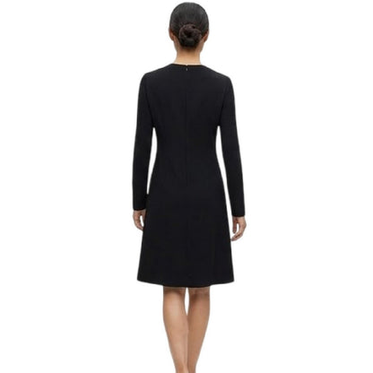 Black - Back - Boss Womens-Ladies Dariva Midi Dress