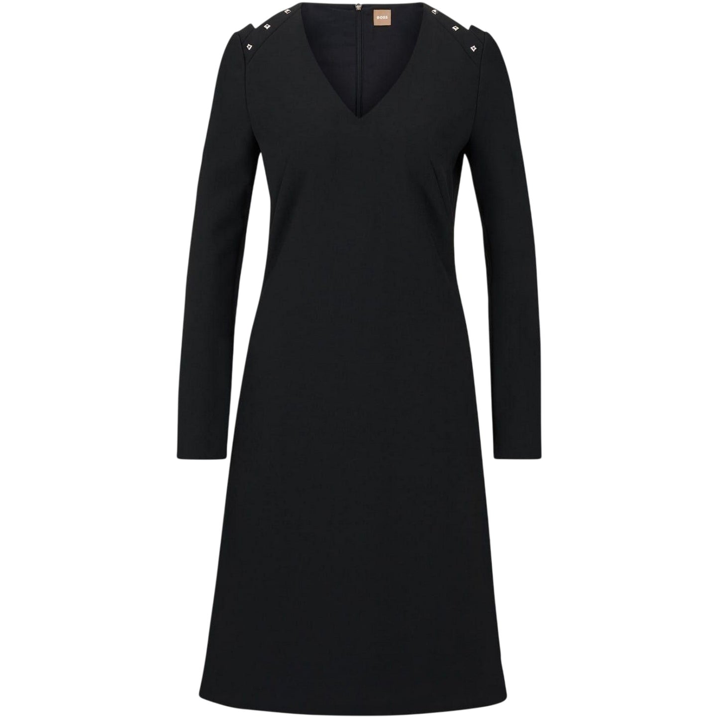 Black - Front - Boss Womens-Ladies Dariva Midi Dress