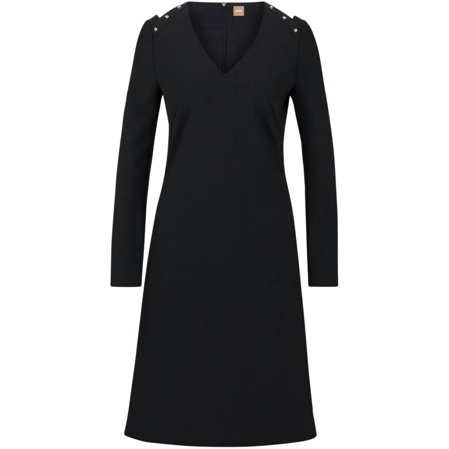 Black - Front - Boss Womens-Ladies Dariva Midi Dress