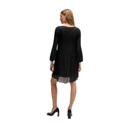Black - Back - Boss Womens-Ladies Pleated Skater Dress