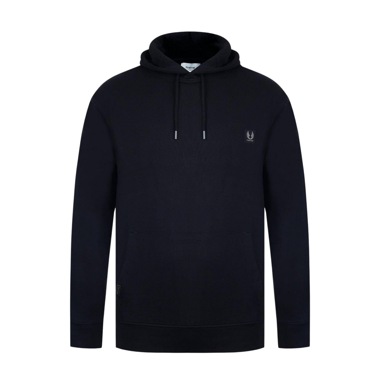 Black - Front - Firetrap Mens Drawstring Hoodie