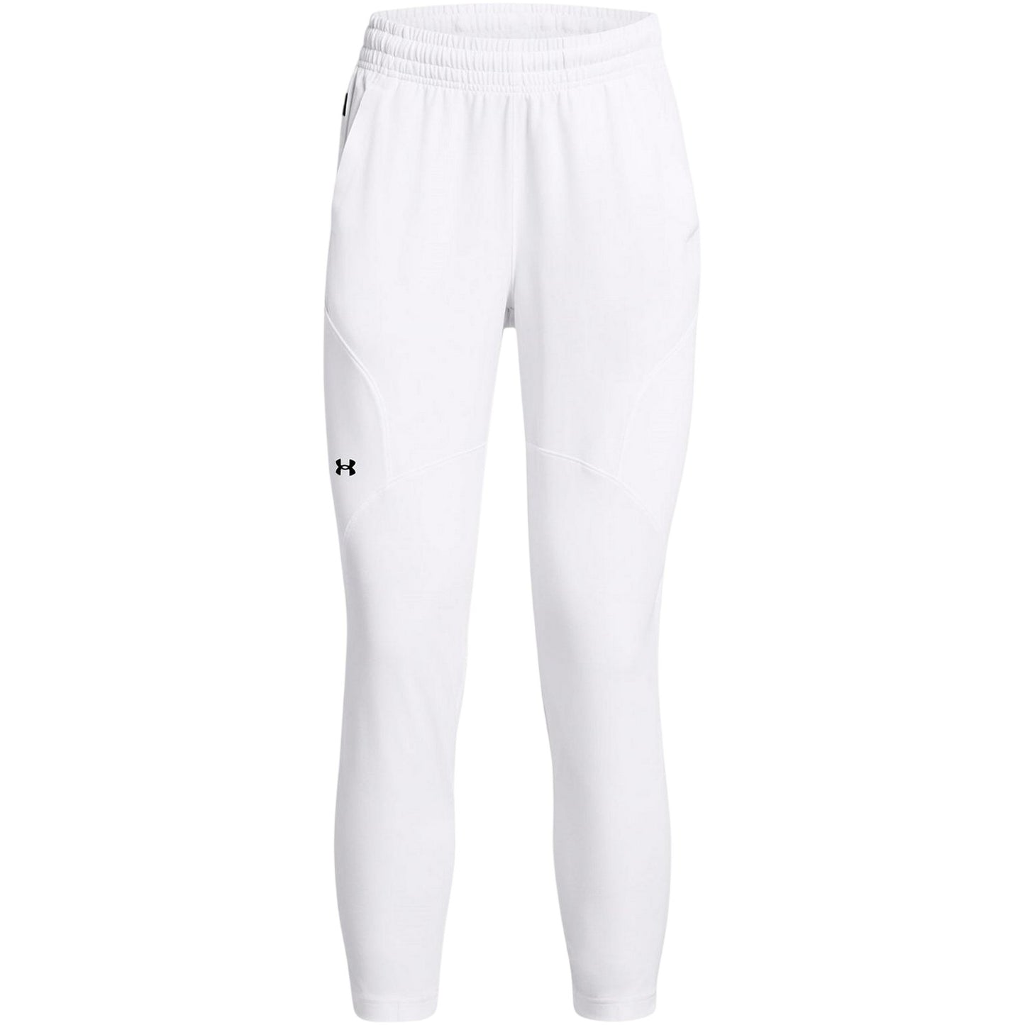 White - Front - Under Armour Womens-Ladies Unstoppable Logo Joggers