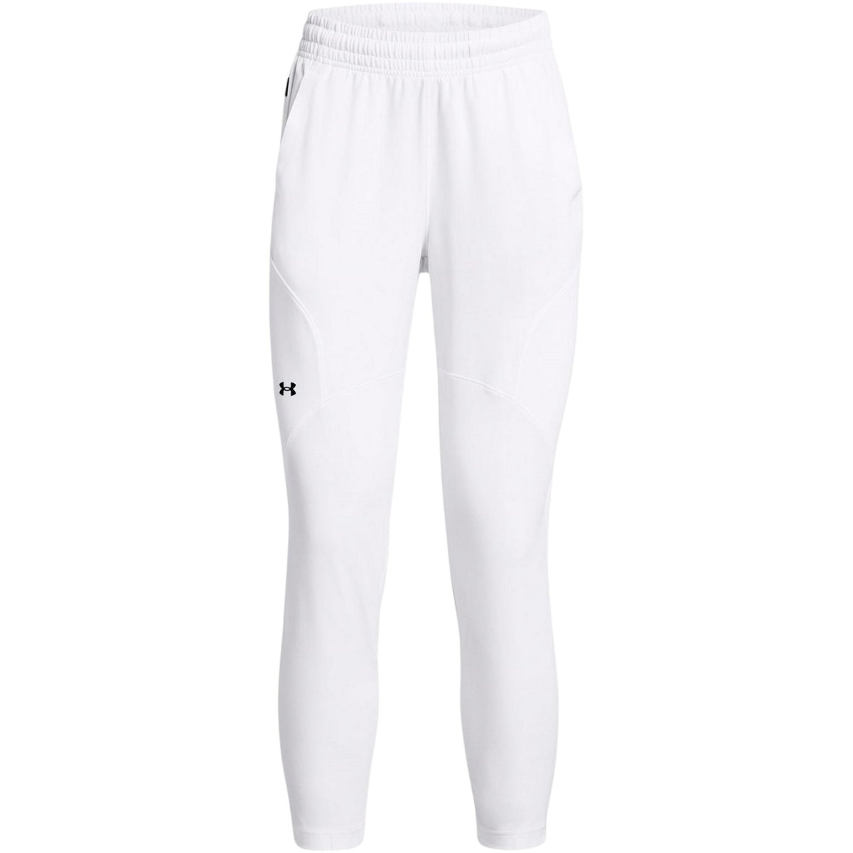 White - Front - Under Armour Womens-Ladies Unstoppable Logo Joggers