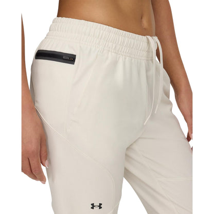 Brown - Side - Under Armour Womens-Ladies Unstoppable Logo Joggers