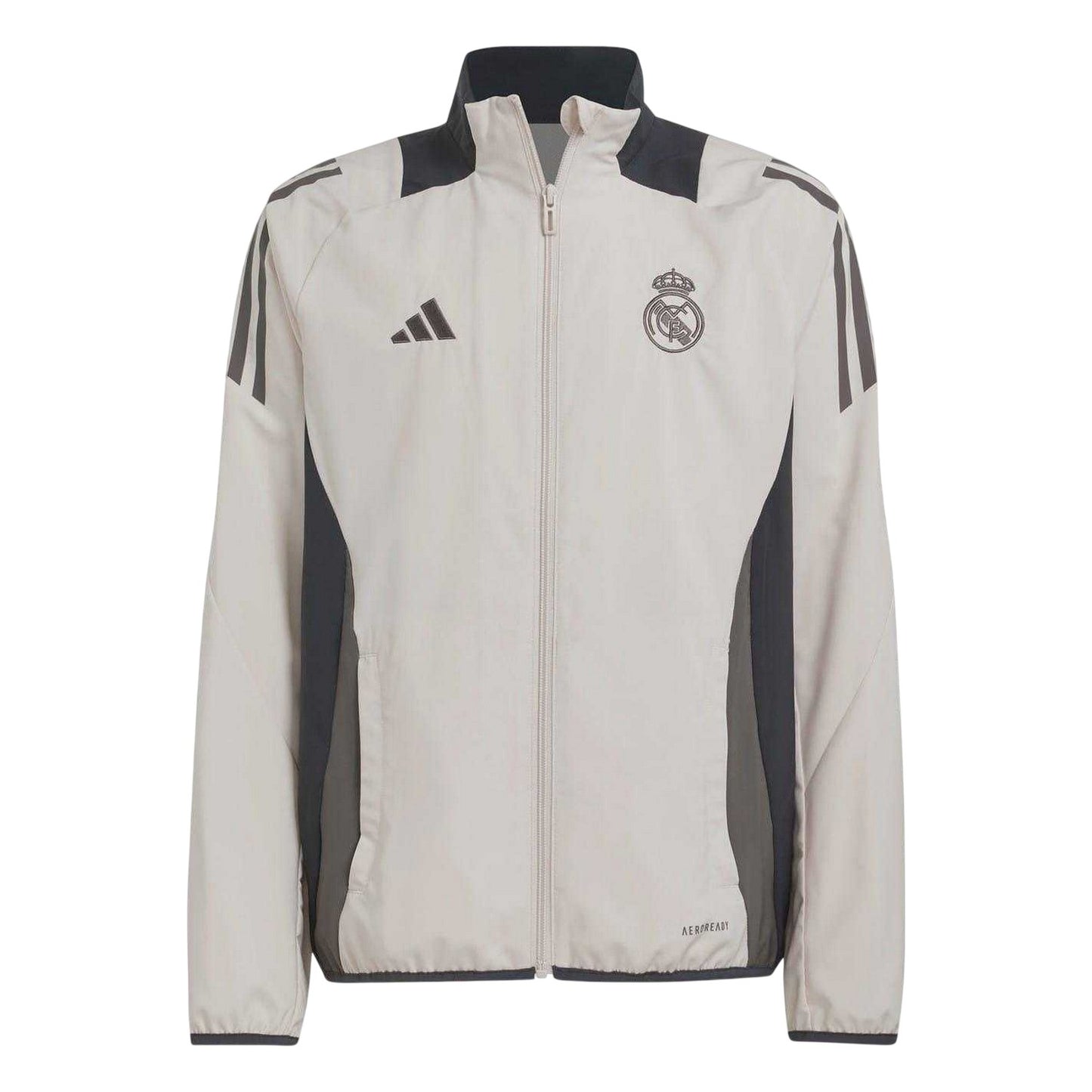 Putty - Front - Adidas Childrens-Kids Real Madrid CF Training Jacket