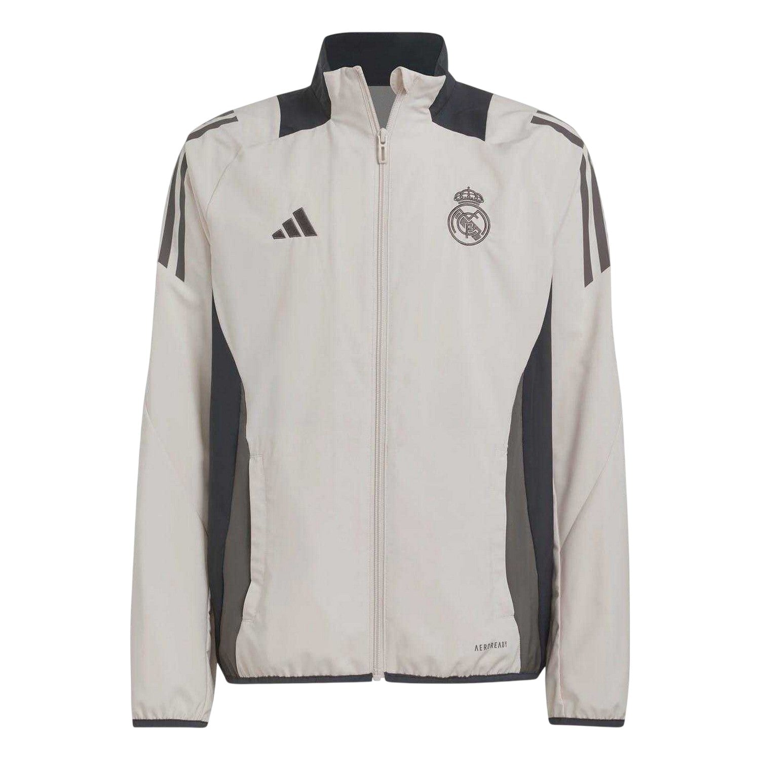 Putty - Front - Adidas Childrens-Kids Real Madrid CF Training Jacket