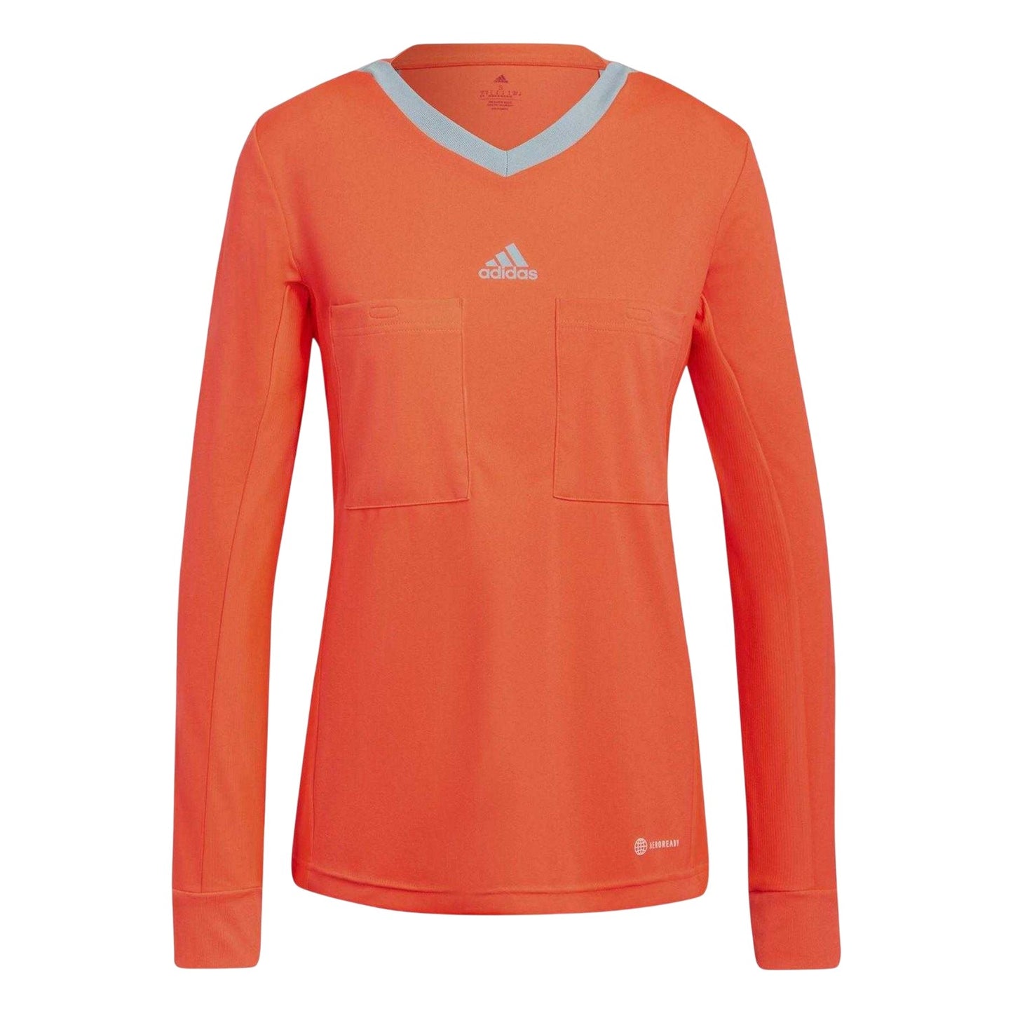Solar Red - Front - Adidas Womens-Ladies 22 Long-Sleeved Referee Jersey