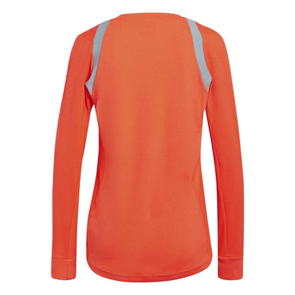 Solar Red - Back - Adidas Womens-Ladies 22 Long-Sleeved Referee Jersey