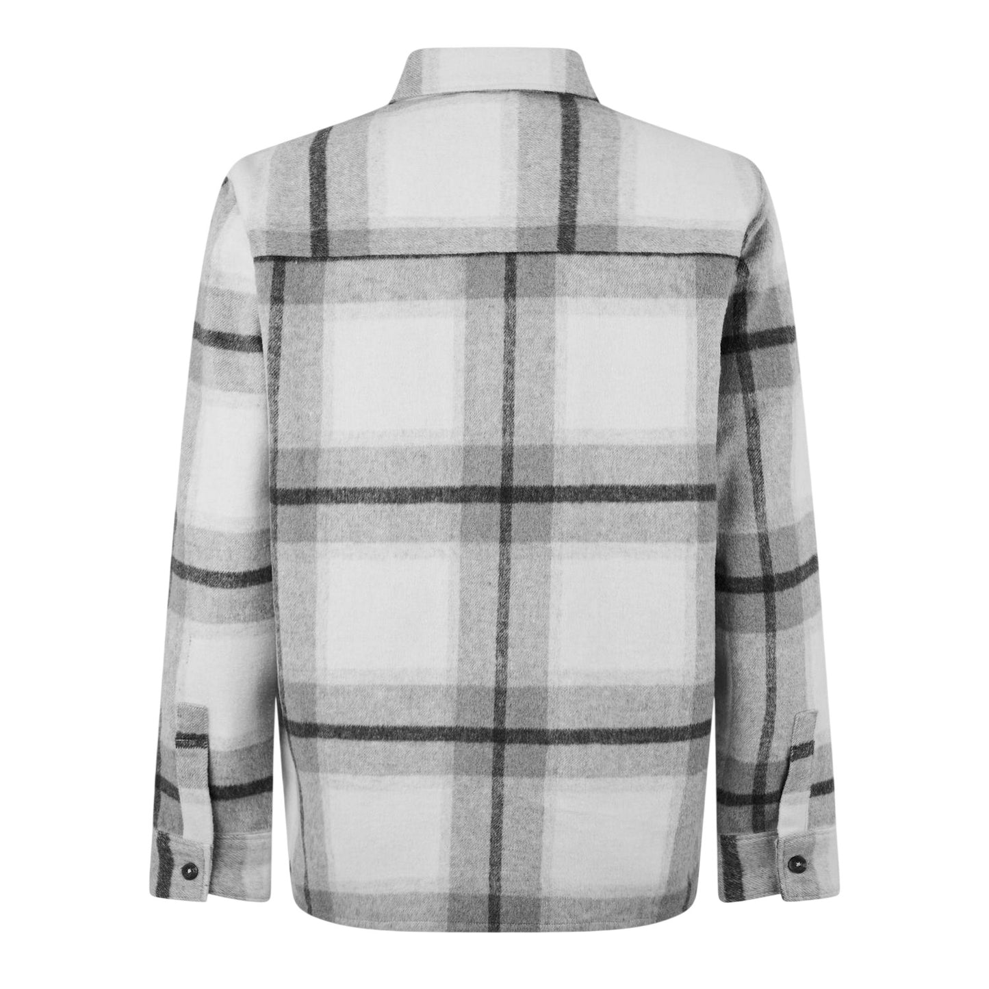 Grey - Back - Jack Wills Mens Plaid Regular Overshirt