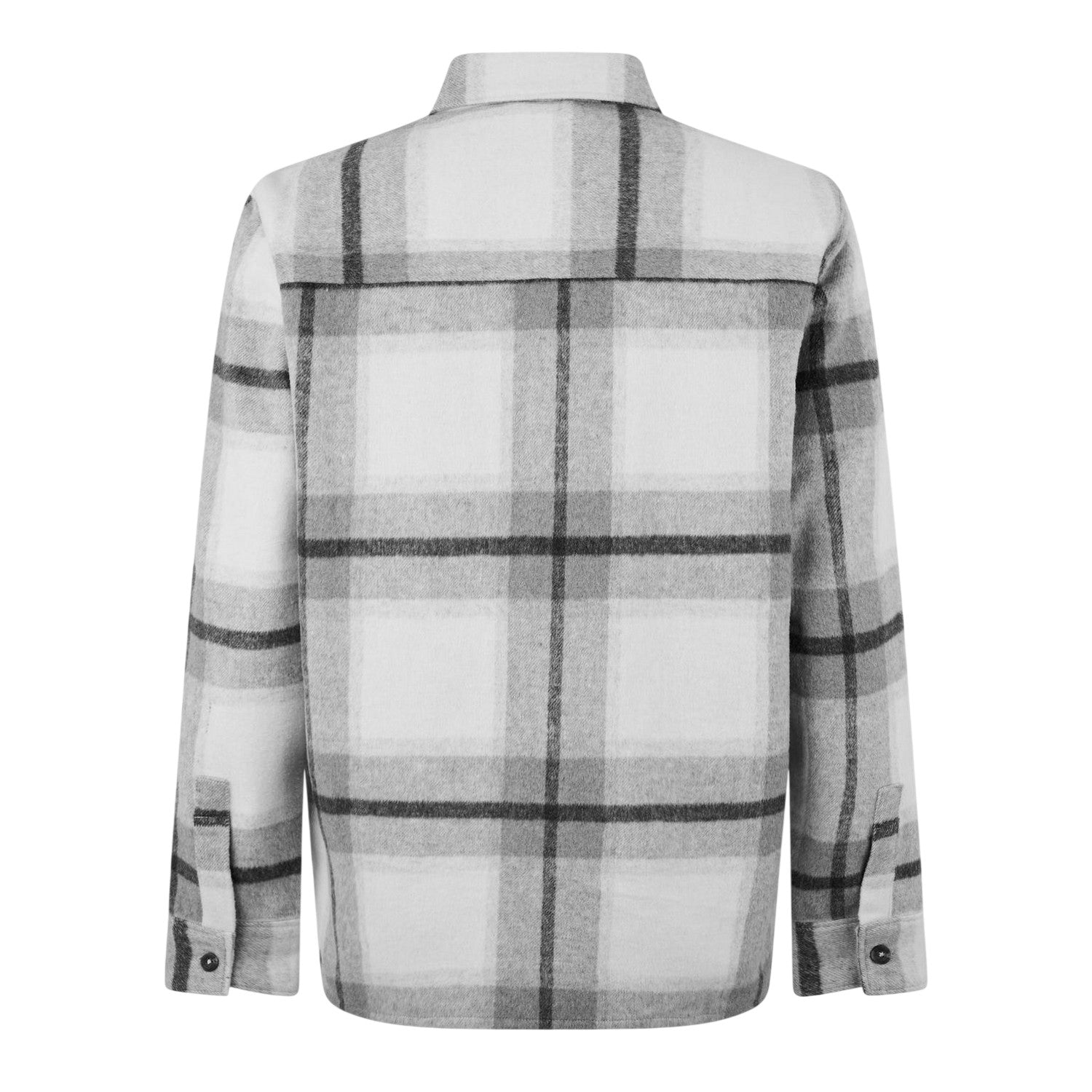 Grey - Back - Jack Wills Mens Plaid Regular Overshirt