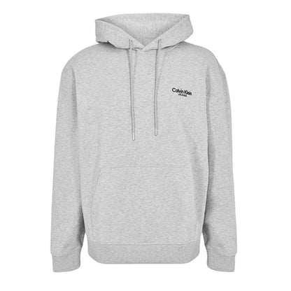 Heather Grey - Front - Calvin Klein Unisex Adult Pullover Hoodie