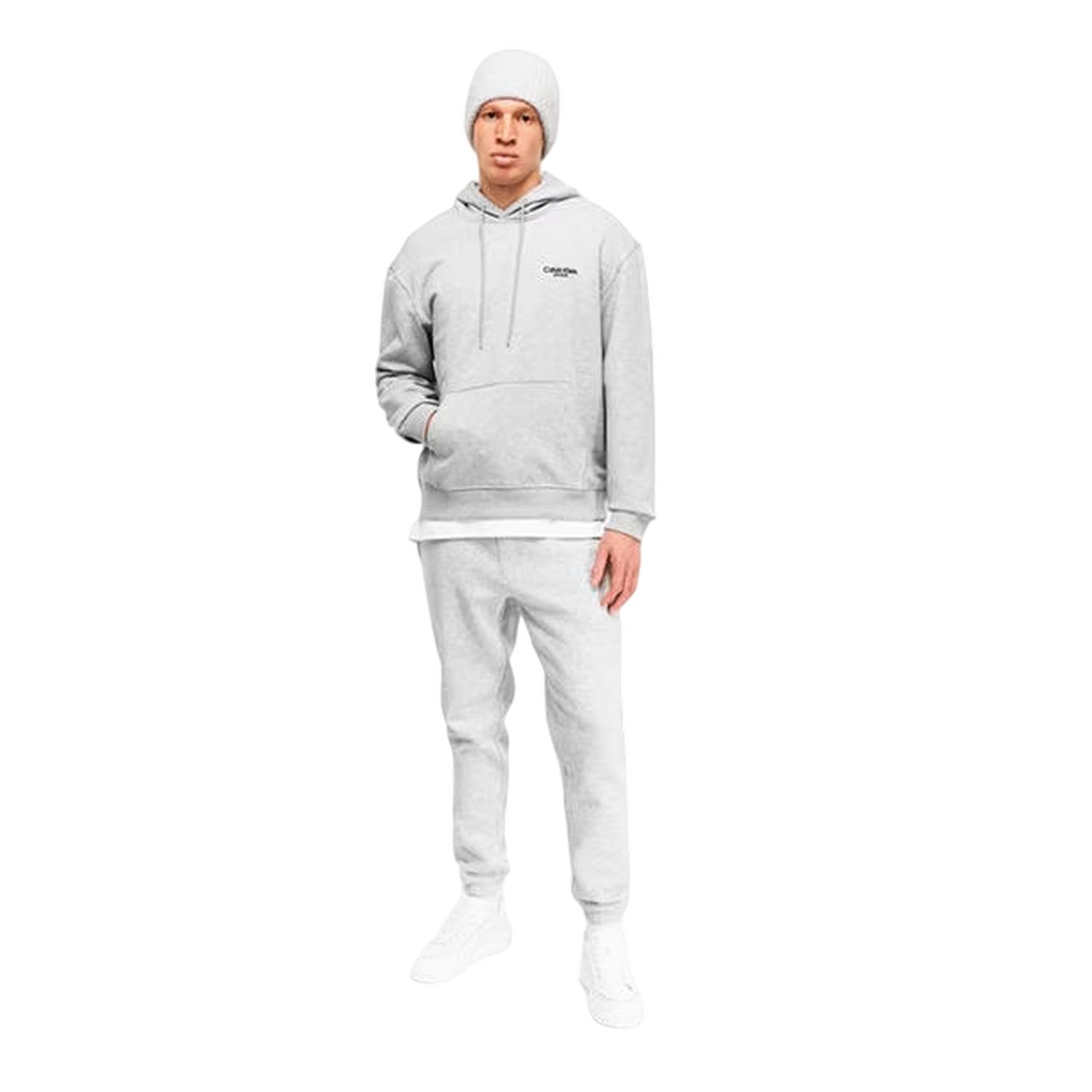 Heather Grey - Lifestyle - Calvin Klein Unisex Adult Pullover Hoodie