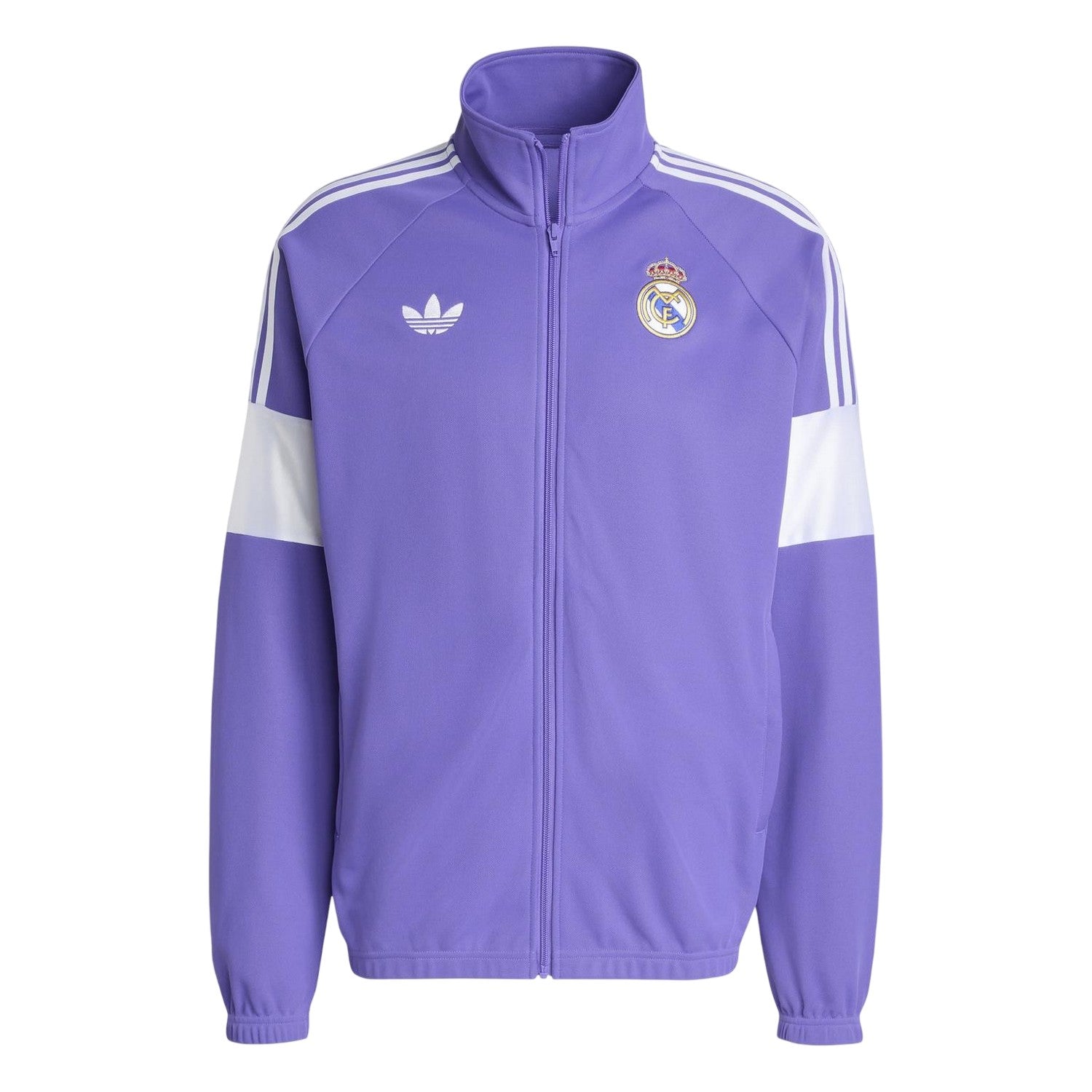 Purple - Front - Adidas Mens Real Madrid CF Track Top