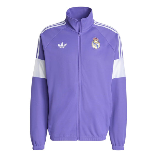Purple - Front - Adidas Mens Real Madrid CF Track Top