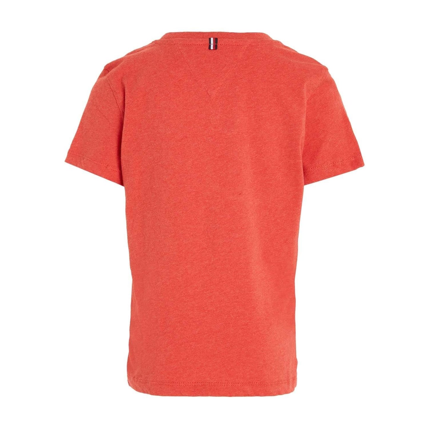 Red - Back - Tommy Hilfiger Childrens-Kids Organic Cotton T-Shirt