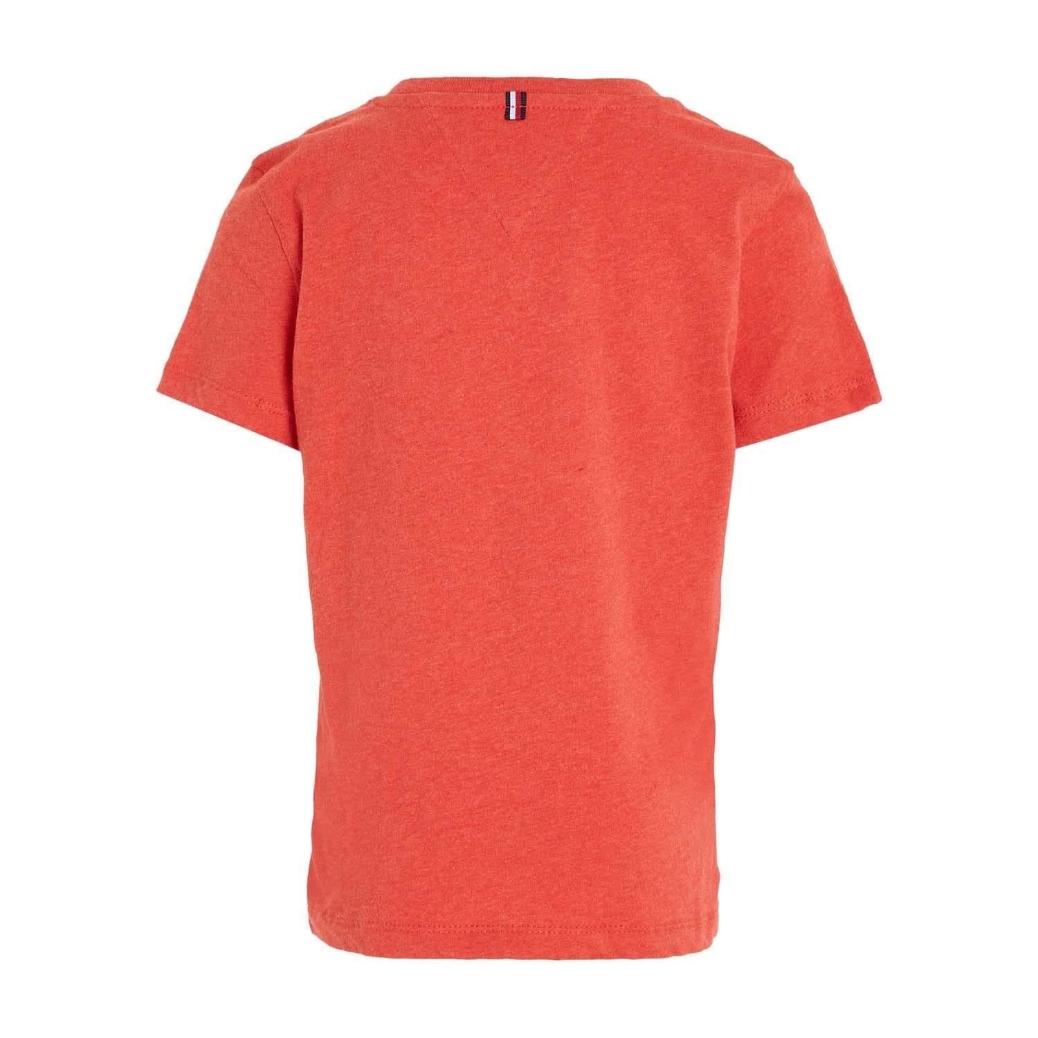 Red - Back - Tommy Hilfiger Childrens-Kids Organic Cotton T-Shirt