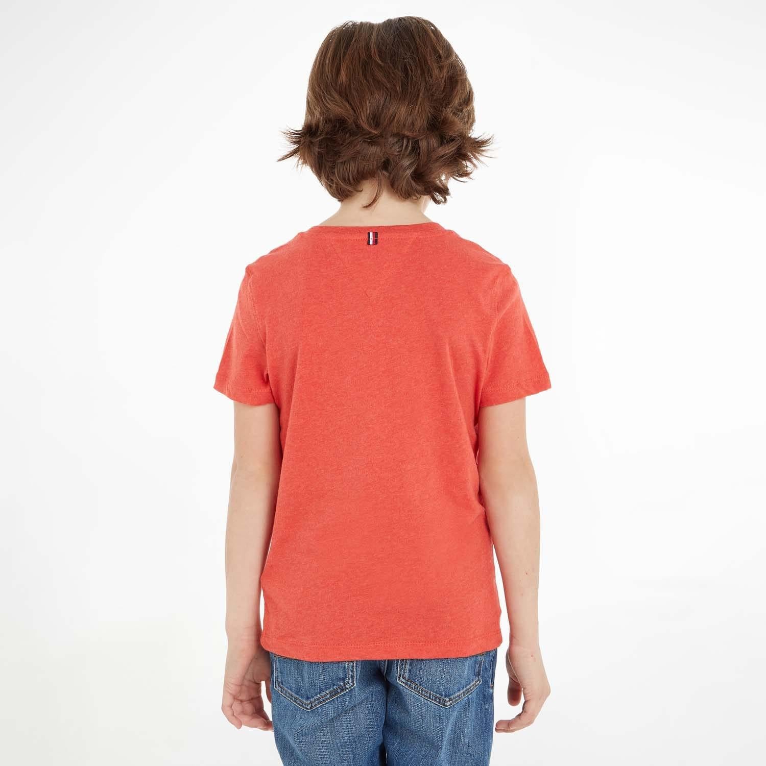 Red - Lifestyle - Tommy Hilfiger Childrens-Kids Organic Cotton T-Shirt