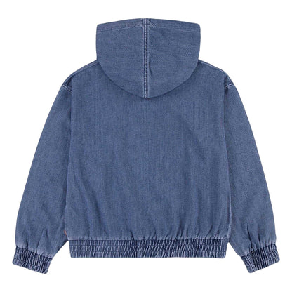 Denim Faded - Back - Levis Childrens-Kids Denim Drawstring Hoodie