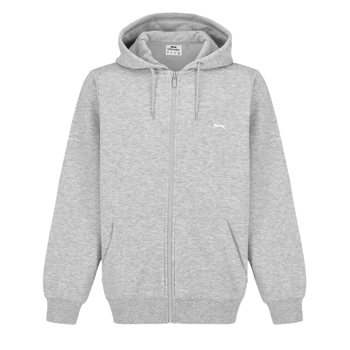 Grey Marl Marl - Front - Slazenger Mens Borg Lined Full Zip Hoodie
