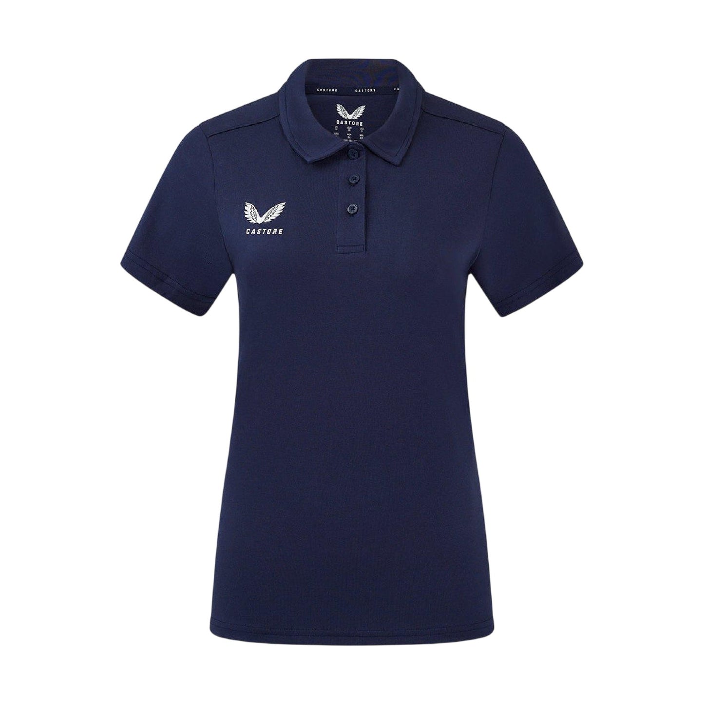 Peacoat - Front - Castore Womens-Ladies Logo Collared Polo Shirt