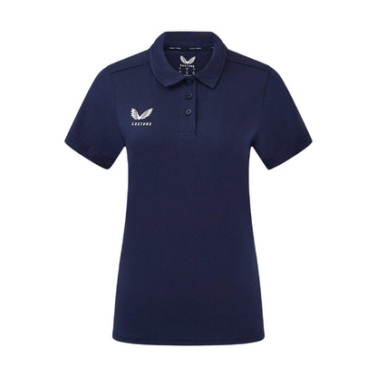 Peacoat - Front - Castore Womens-Ladies Logo Collared Polo Shirt