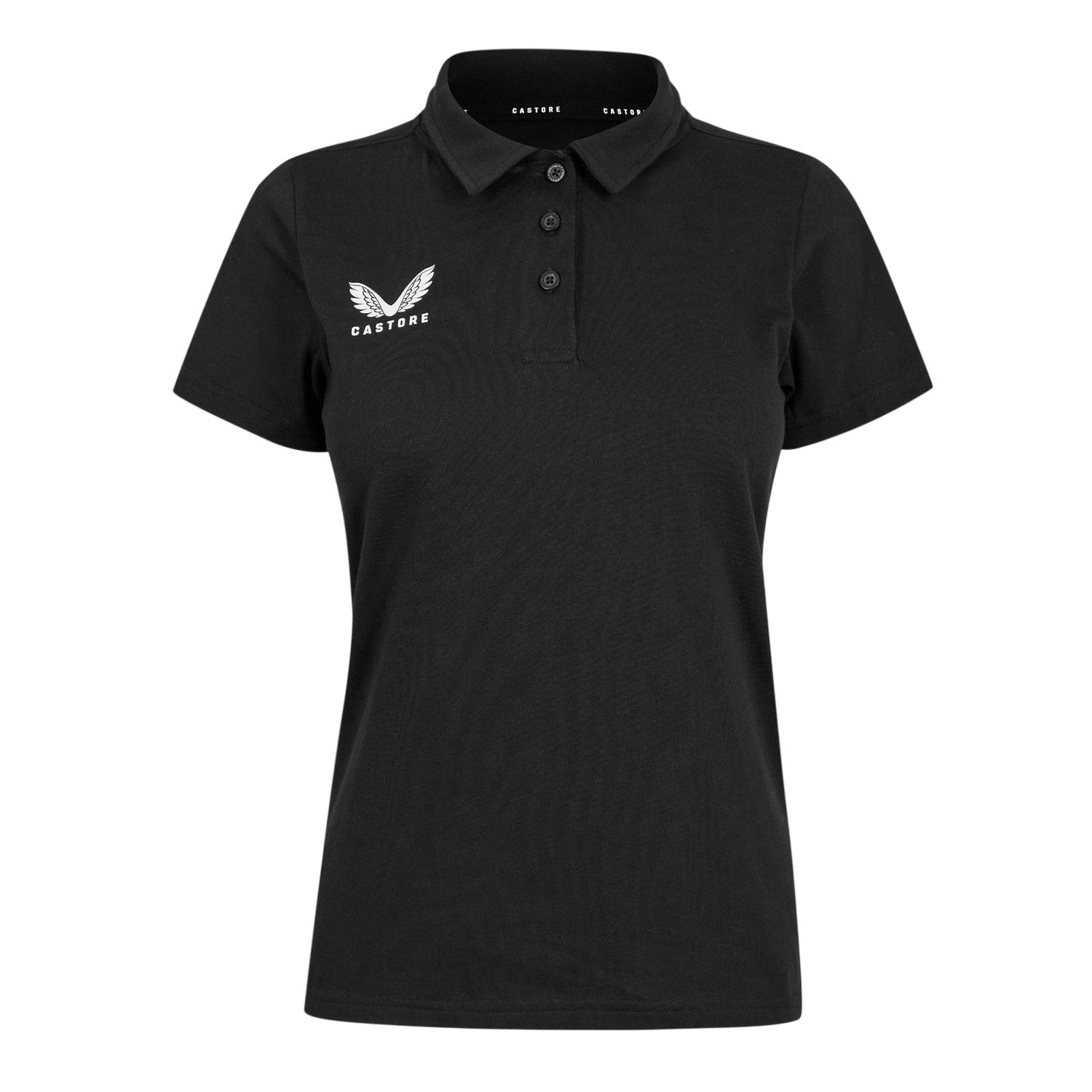 Caviar - Front - Castore Womens-Ladies Logo Collared Polo Shirt