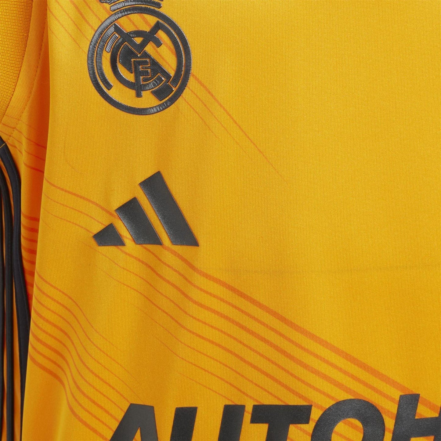 Yellow - Side - Adidas Childrens-Kids 24-25 Real Madrid CF Sleeveless Away Jersey