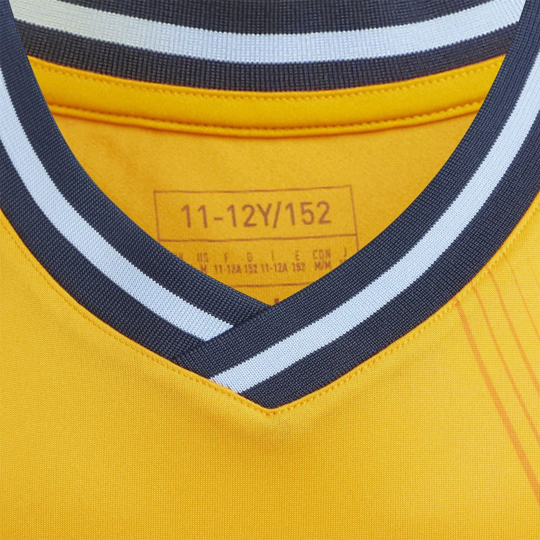Yellow - Pack Shot - Adidas Childrens-Kids 24-25 Real Madrid CF Sleeveless Away Jersey