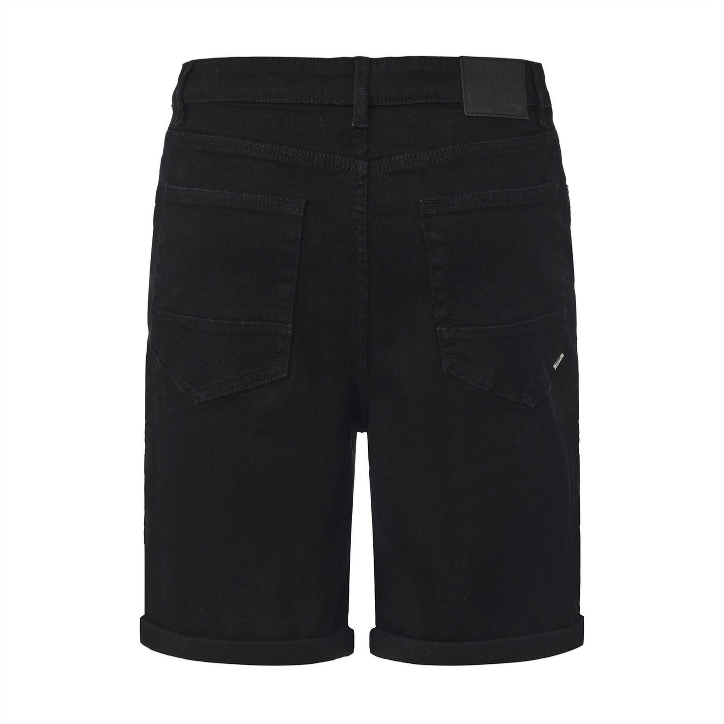 Black - Back - Firetrap Mens Denim Shorts