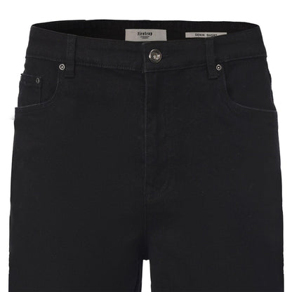 Black - Side - Firetrap Mens Denim Shorts