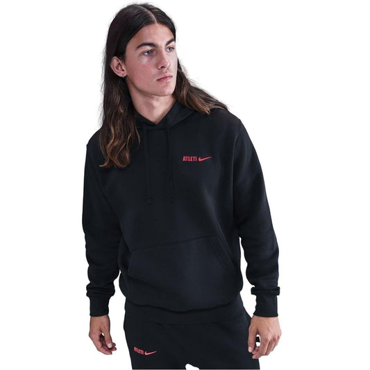 Black-Red - Front - Nike Mens Atltico Madrid Hoodie