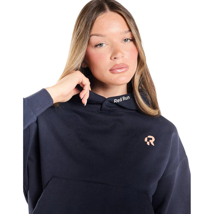Blue - Side - Red Run Womens-Ladies Active Hoodie