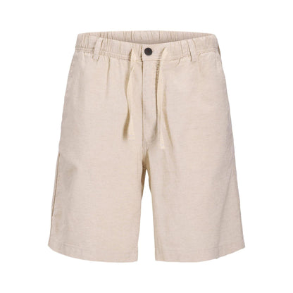 Moonbeam - Front - Jack And Jones Mens Linen Blend Chino Shorts