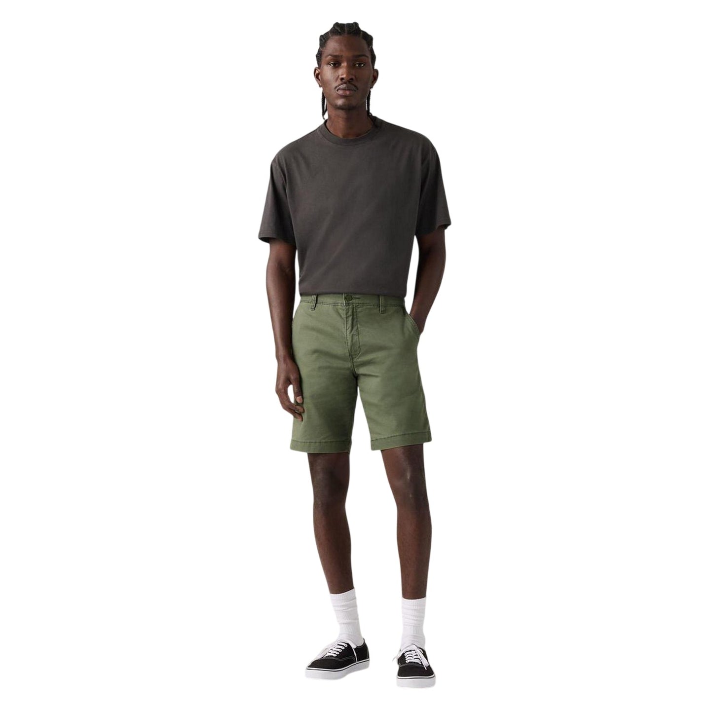 Green - Side - Levis Mens Kano Standard Chino Shorts