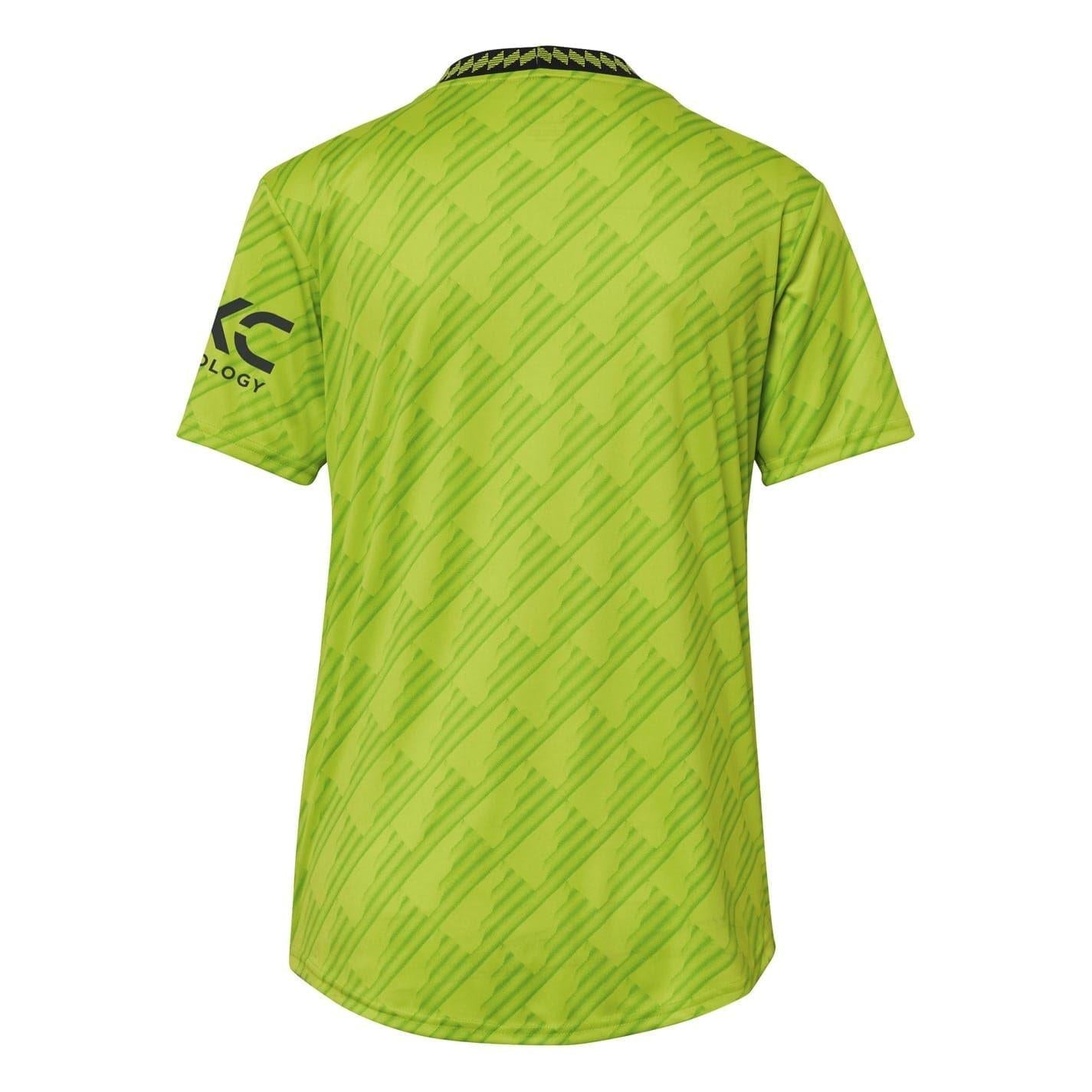 Lime - Back - Adidas Mens 22-23 Manchester United FC Home Jersey